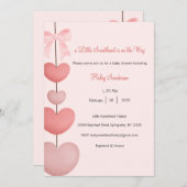 A Little Sweetheart is on the Way Invitation 招待状 (正面/裏面)