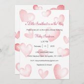 A Little Sweetheart is on the Way Invitation 招待状 (正面/裏面)