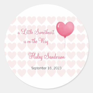 A Little Sweetheart is on the Way Labels, Stickers ラウンドシール