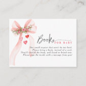 A little Sweetheart Pink bow Valentine Baby shower エンクロージャーカード (正面)