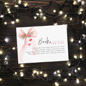 A little Sweetheart Pink bow Valentine Baby shower エンクロージャーカード