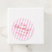 A Little Sweetheart Pink Red Hearts Baby Shower フェイバータグ (インサイチュ)