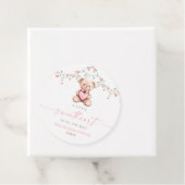 A Little Sweetheart Pink Teddy Bear Baby Shower フェイバータグ (インサイチュ)