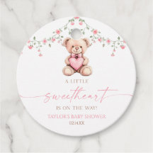 A Little Sweetheart Pink Teddy Bear Baby Shower