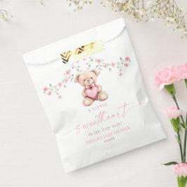 A Little Sweetheart Pink Teddy Bear Baby Shower フェイバーバッグ