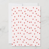 A  Little Sweetheart red Girl Baby Shower  招待状 (裏面)