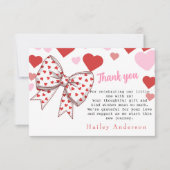 A Little Sweetheart Thank You Baby Shower Card (正面)