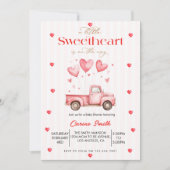 A  Little Sweetheart truck Baby Shower  招待状 (正面)