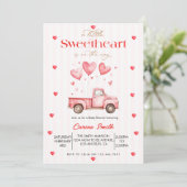 A  Little Sweetheart truck Baby Shower  招待状 (スタンド正面)