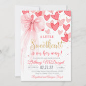 A Little Sweetheart Valentine Baby Is on her way 招待状 (正面)