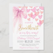 A Little Sweetheart Valentine Baby Is on her way  招待状 (正面)