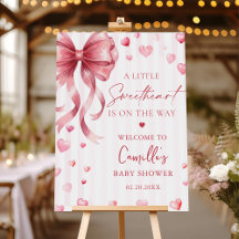 A Little Sweetheart Valentine Bow Baby Shower