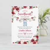 A Little Sweetheart Valentine Boy Baby Shower 招待状 (スタンド正面)