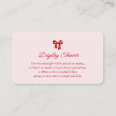 A Little Sweetheart Valentine Coquette Baby Shower エンクロージャーカード (正面)