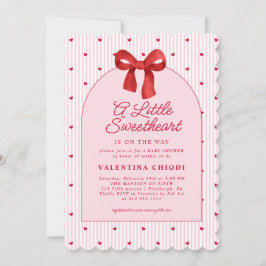 A Little Sweetheart Valentine Coquette Baby Shower 招待状