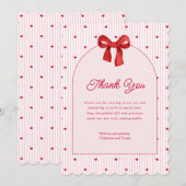 A Little Sweetheart Valentine Coquette Thank You  サンキューカード (正面/裏面)