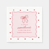 A Little Sweetheart Valentine's Baby Shower スタンダードカクテルナプキン (正面)