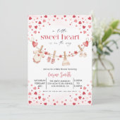 A  Little Sweetheart valentine's Baby Shower   招待状 (スタンド正面)