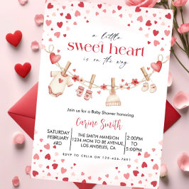 A  Little Sweetheart valentine's Baby Shower   招待状