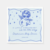 A Little Sweetheart Valentines Boy Baby Shower スタンダードカクテルナプキン (正面)