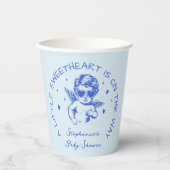 A Little Sweetheart Valentines Boy Baby Shower 紙コップ (正面)