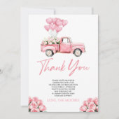 A Little Sweetheart Valentine's Day Baby Shower サンキューカード (正面)