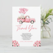 A Little Sweetheart Valentine's Day Baby Shower サンキューカード (スタンド正面)