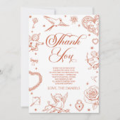 A Little Sweetheart Valentine's Day Baby Shower サンキューカード (正面)