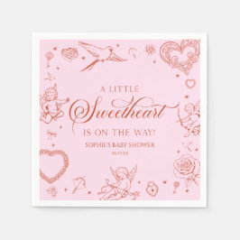 A Little Sweetheart Valentine's Day Baby Shower スタンダードカクテルナプキン