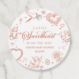 A Little Sweetheart Valentine's Day Baby Shower フェイバータグ
