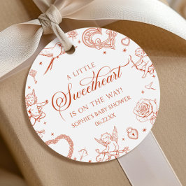 A Little Sweetheart Valentine's Day Baby Shower フェイバータグ