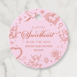 A Little Sweetheart Valentine's Day Baby Shower フェイバータグ