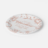 A Little Sweetheart Valentine's Day Baby Shower ペーパープレート (アングル)