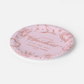 A Little Sweetheart Valentine's Day Baby Shower ペーパープレート (アングル)