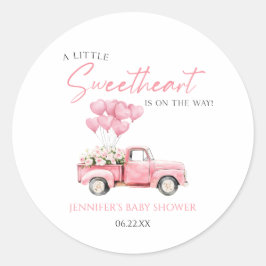 A Little Sweetheart Valentine's Day Baby Shower ラウンドシール