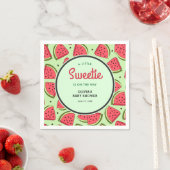 A Little Sweetie Summer Watermelon Baby Shower  スタンダードカクテルナプキン (インサイチュ)