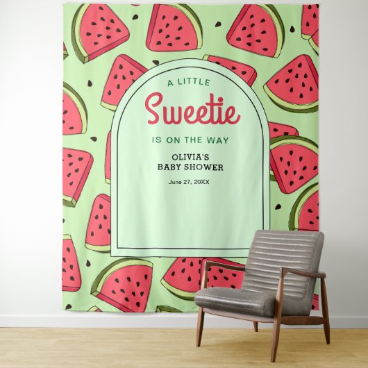 A Little Sweetie Summer Watermelon Baby Shower タペストリー (インサイチュ)