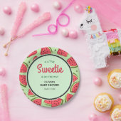 A Little Sweetie Summer Watermelon Baby Shower  ペーパープレート (パーティー)