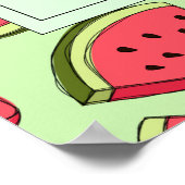 A Little Sweetie Watermelon Baby Shower Welcome  ポスター (角)