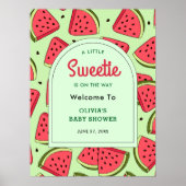 A Little Sweetie Watermelon Baby Shower Welcome  ポスター (正面)