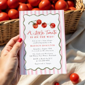 A Little Tomato Is on the Way Baby Shower 招待状