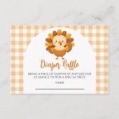 A Little Turkey Baby Shower Diaper Raffle エンクロージャーカード (正面)
