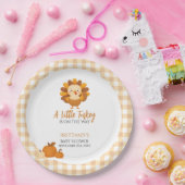 A Little Turkey Baby Shower Thanksgiving ペーパープレート (パーティー)