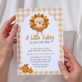 A Little Turkey Baby Shower Thanksgiving 招待状