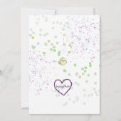 A Little Tweet, Birds Watercolor 1st Birthday 招待状 (裏面)