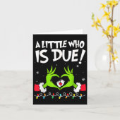 A Little Who Is Due Pregnancy Announcement Christm カード (黄色い花)