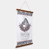 A Little Wild One Baby Zebra Print 吊り下げ型タペストリー (傾斜あり)