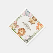 A Little Wild One is on the way -  Jungle Animals  スタンダードカクテルナプキン (角)