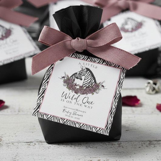 A Little Wild One Mommy and Baby Zebra フェイバータグ