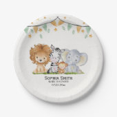 A Little Wild One Safari Animals ペーパープレート (正面)